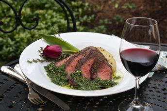 Grilled Rib Eye Steak with Chimichurri Sauce